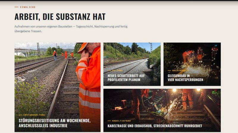 Fix Gleisbau railway track construction services in Germany