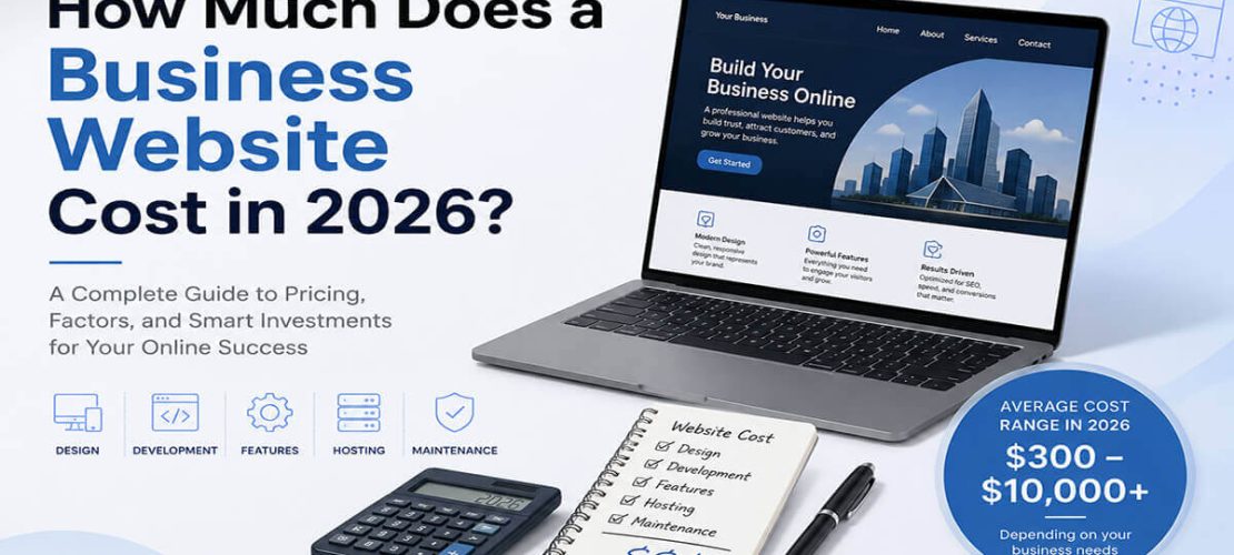 Business website cost in 2026 ranging from $200 to $1,000